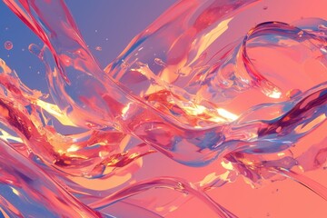 Obraz premium Colorful abstract painting of water droplets in creation