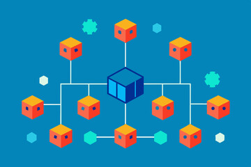 aquatinter de microservices vector illustration