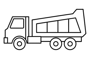 truck line art silhouette vector illustration