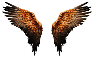 Obraz premium PNG Vulture flying bird feather.