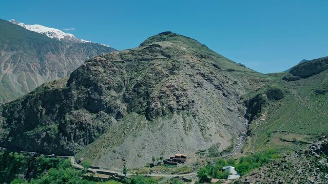 Aerial View Of Valley Surrounded By Hindu Kush Mountain Range, Chitral, Khyber Pukhtoon Khwa, Pakistan