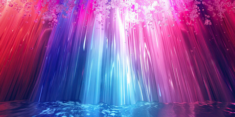 Sale Cascade: Abstract waterfall of discounts cascading down in a dynamic and eye-catching manner