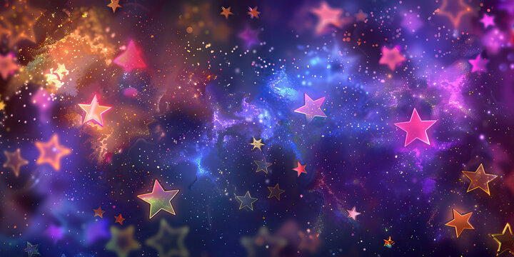 Price Drop Galaxy: Abstract galaxy filled with stars representing discounted prices and special deals.