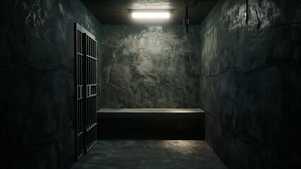 Obraz premium The Stark Reality of a Solitary Cell