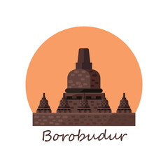 Borobudur Temple: A Vector Illustration of Indonesia's Timeless Wonder
