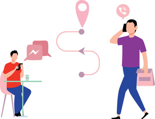 The boy is talking on the phone.