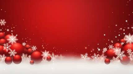 Red and white Christmas elements decorative poster web page PPT background