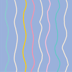 Vector hand drawn cute checkered pattern. Doodle Plaid geometrical simple texture. Crossing lines. Abstract cute delicate pattern ideal for fabric, textile, wallpaper