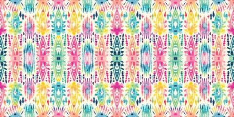 Seamless batik pattern,Seamless tribal batik pattern,and Seamless colorful pattern resemble ethnic boho, Aztec,and ikat styles.designed for use in wallpaper,fabric,curtain,carpet,Batik Embroidery
