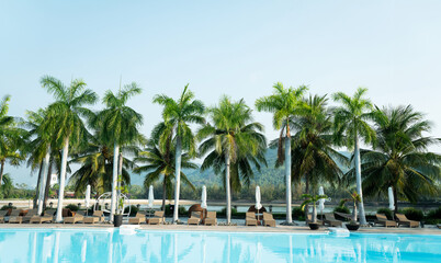 pool in the tropical resort