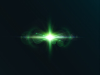 Transparent green light effect for web design isolated on transparent background. Vector 10 EPS © Valeriia