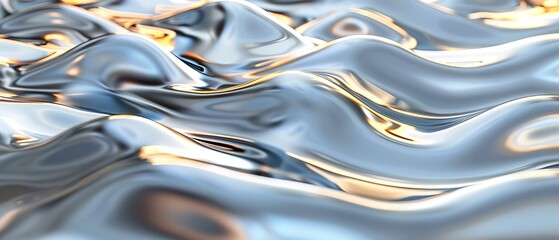 The image is of a silver wave with a golden hue