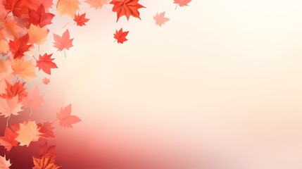 Orange and white maple leaf elements decorative poster background