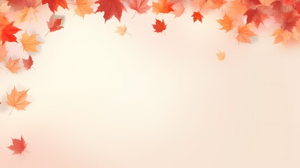 Orange and white maple leaf elements decorative poster background