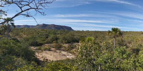 Serra Geral in the background, and cerrado in front, Goiás, Brazil