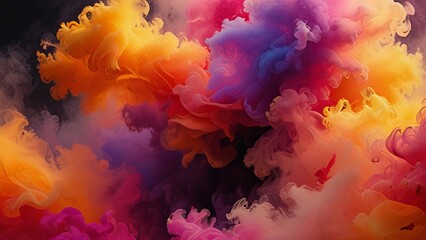Fototapeta premium Abstract colorful smoky background