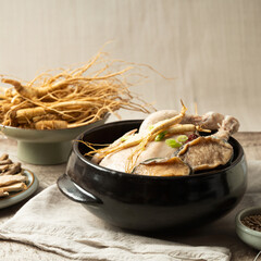 samgyetang,Ginseng Chicken Soup with Abalones