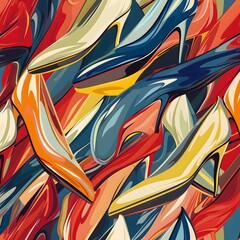 Concept = pattern, seamless, (Shoes)