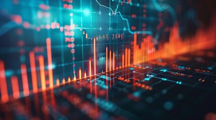 The concept of global economic growth, business finance and investments. Forex financial graph chart, market report on cash currency.