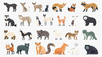 A set of animal graphics for web & design.