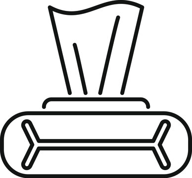 recommend clip art: Vector line drawing of a sleek tissue box, ideal for icon design or minimalist concepts
