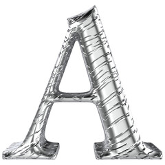 A Font Silver 3D