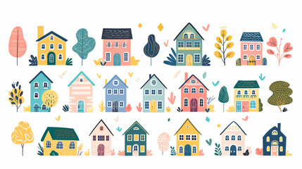 A set of house graphics for web & design.