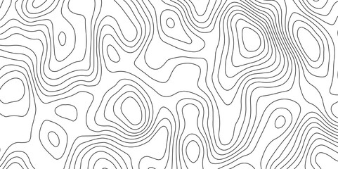 Fototapeta premium Topographic map and landscape terrain texture grid. Abstract lines background. Contour maps. Vector illustration. black and white topographic contours lines of mountains. 