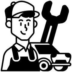 Mechanic Black Fill Icon