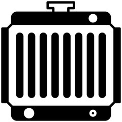 Radiator water Black Fill Icon