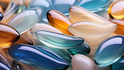 Firefly Wavy Glass Shapes Background