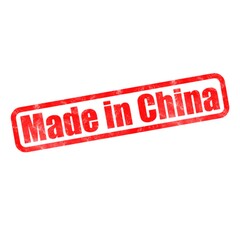 3D Made in china text poster