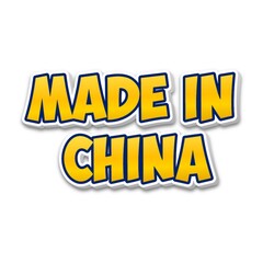 3D Made in china text poster