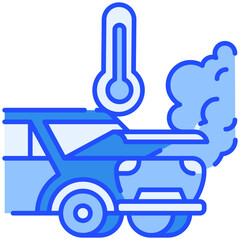 Overheat Blue Color Icon