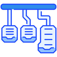 Pedals Blue Color Icon