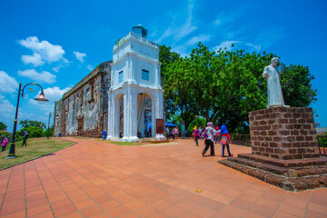 Obraz premium St Pauls Church ruins in Melaka, Malaysia