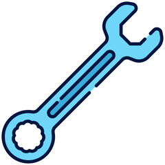 Wrench Filled Line Icon
