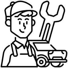 Workshop line Icon