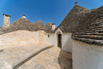 street in the old town, Alberobello, Apulia, Italy, Europe, March 2024