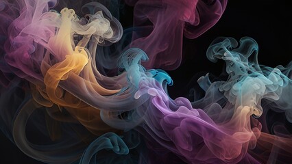 Abstract colorful smoky background