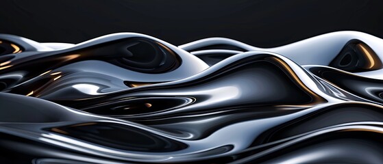 A shiny, reflective surface with a wave pattern