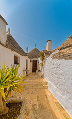 street in the village, Alberobello, Apulia, Italy, Europe, March 2024