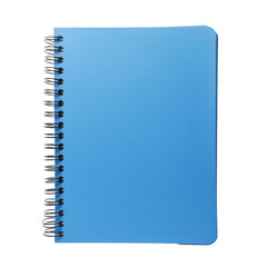 A blue spiral-bound notebook with a plain cover. Perfect for school, office, or personal use. Ideal for taking notes and organizing thoughts.
