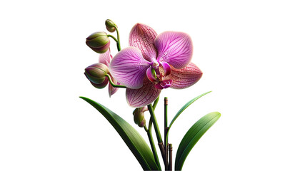 Obraz premium Orchid flower isolated on transparent or white background