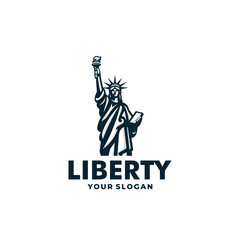 Statue liberty logo vector. EPS 10 editable vector © leonore