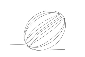 Continuous one line drawing of Rugby ball. Modern continuous line draw design graphic vector illustration