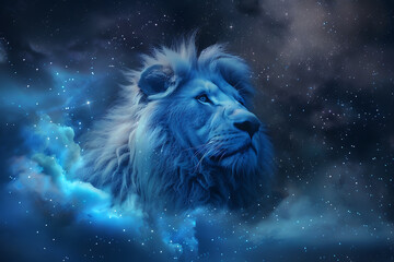 Fototapeta premium A stunning illustration of the zodiac sign Leo, featuring intricate details and vibrant colors that highlight its majestic symbolism.