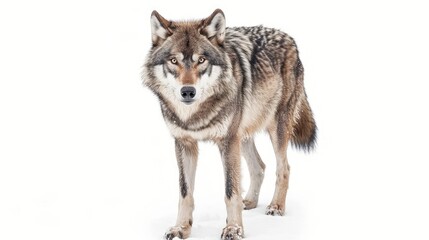 Obraz premium wolf in front of white background