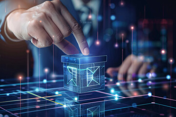 Blockchain for voting: Depict a secure, transparent electoral process powered by blockchain technology