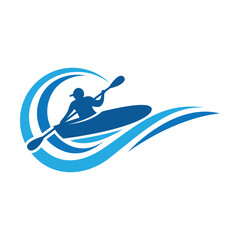Kayak boat logo icon